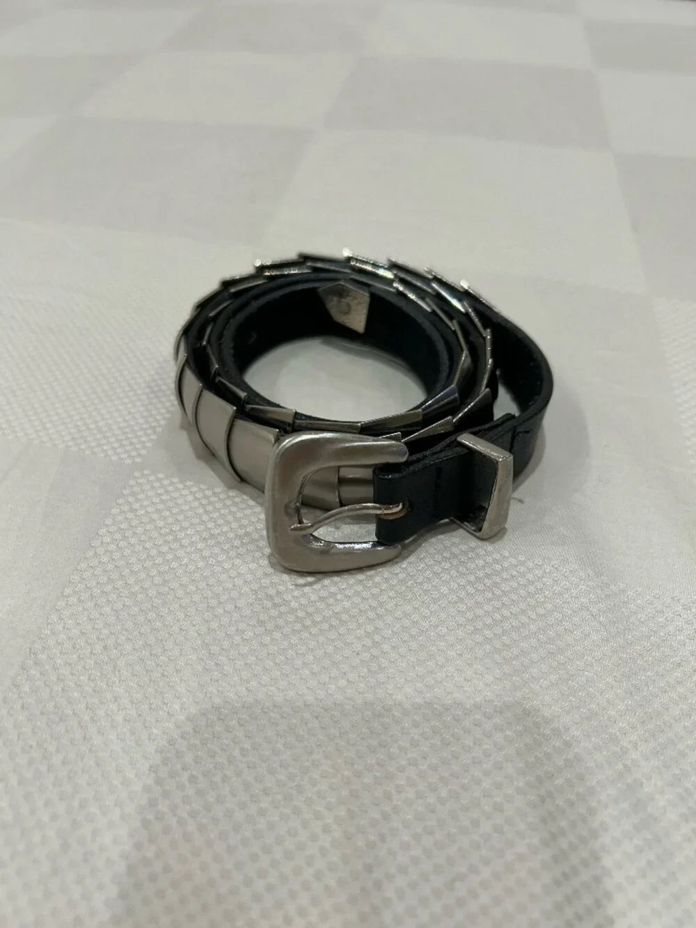 Edgy Metal and Leather Belt